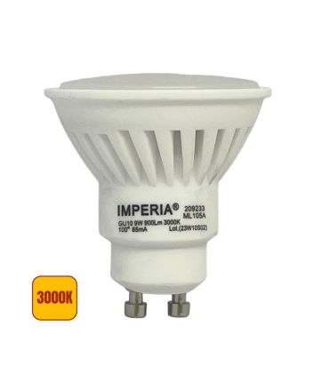Lampadina LED GU10 9W 3000K 900lm 120° - Imperia