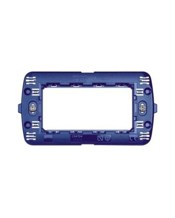Supporto 4 Posti Blu Bticino LN4704 per Living Light/International