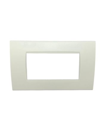 Placca 4 Posti Bianca Compatibile Living Light - Tot Electric