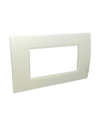 Placca 4 Posti Bianca Compatibile Living Light - Tot Electric