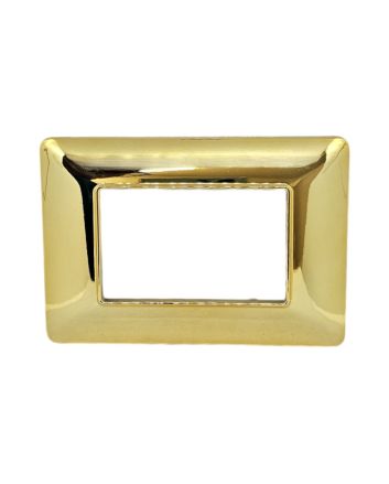 Placca 3 Posti Oro Lucido TOT-M8003-T3 Compatibile Matix