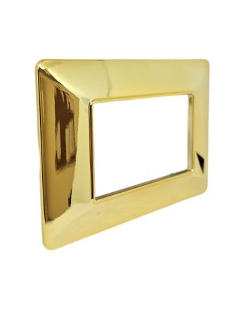 Placca 3 Posti Oro Lucido TOT-M8003-T3 Compatibile Matix