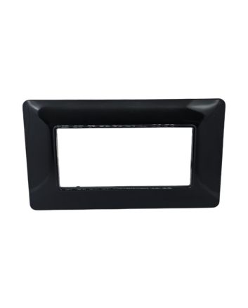 Placca 4 Posti Nera TOT-M8004-2 Compatibile Matix - Tot Electric