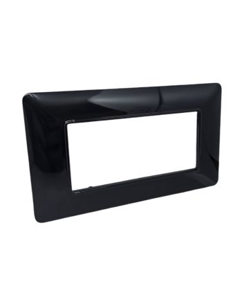 Placca 4 Posti Nera TOT-M8004-2 Compatibile Matix - Tot Electric