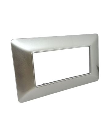 Placca 4 Posti Argento TOT-M8004-5 Compatibile Matix - Tot Electric