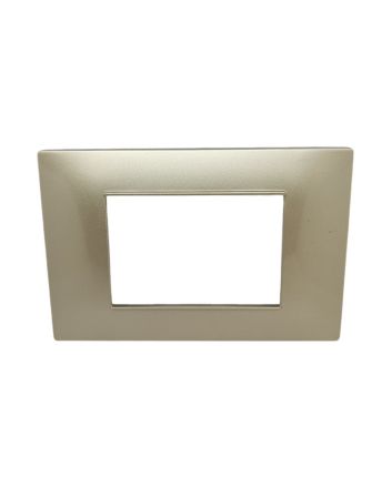 Placca 3 Posti Champagne Compatibile Vimar Plana - Tot Electric