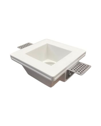 Portafaretto Incasso Quadrato Gesso GU10 12x12x5.5 Interno Squadrato