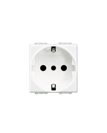 Presa Schuko 2P+T 10/16A Bticino N4140/16 Living Light Bianca