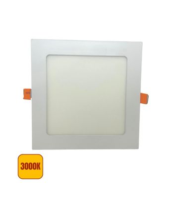 Pannello LED Slim Quadrato 12W Incasso con Trasformatore - 3000K