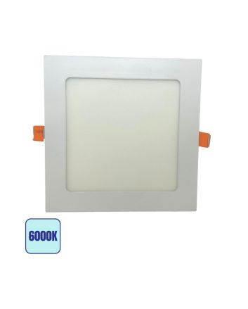 Pannello LED Slim Quadrato 12W Incasso con Trasformatore - 6000K