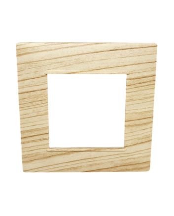 Placca 2 Posti Abete M-6002-17 Compatibile Vimar Plana - Tot Electric