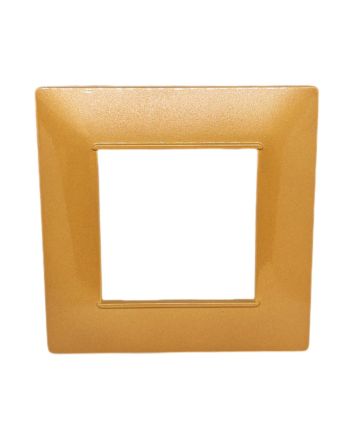 Placca 2 Posti Arancio Compatibile Vimar Plana - Tot Electric