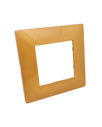 Placca 2 Posti Arancio Compatibile Vimar Plana - Tot Electric