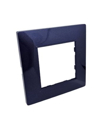 Placca 2 Posti Blu Navy Compatibile Vimar Plana - Tot Electric