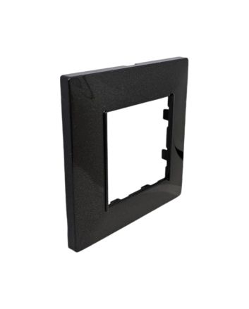 Placca 2 Posti Nera M-6002-2 Compatibile Vimar Plana - Tot Electric