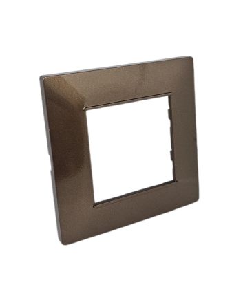 Placca 2 Posti Rame M-6002-14 Compatibile Vimar Plana - Tot Electric