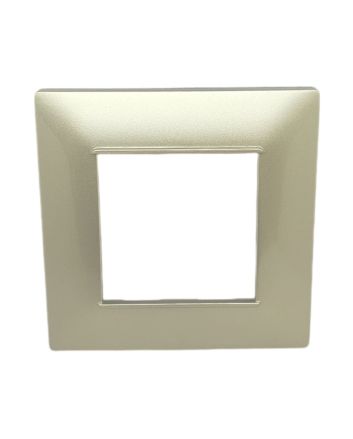 Placca 2 Posti Sabbia M-6002-11 Compatibile Vimar Plana - Tot Electric