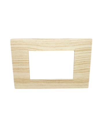 Placca 3 Posti Abete M-6003-17 Compatibile Vimar Plana - Tot Electric