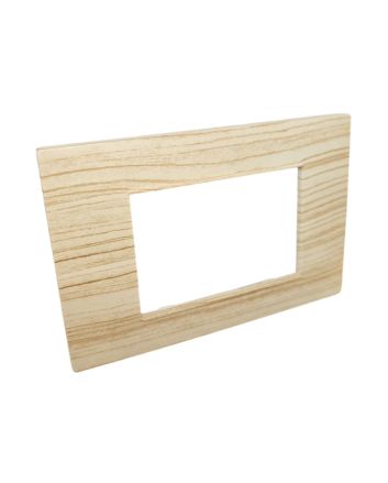 Placca 3 Posti Abete M-6003-17 Compatibile Vimar Plana - Tot Electric