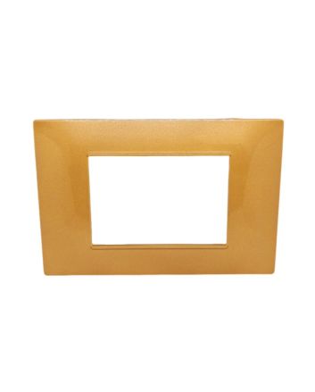 Placca 3 Posti Arancio Compatibile Vimar Plana - Tot Electric