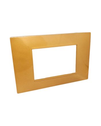 Placca 3 Posti Arancio Compatibile Vimar Plana - Tot Electric