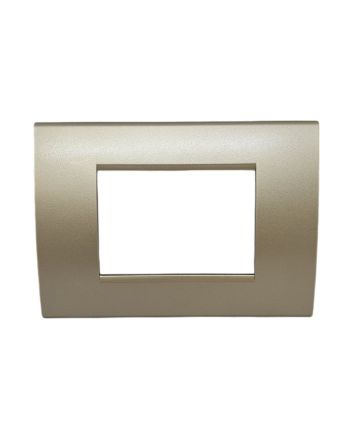 Placca 3 Posti Oro Compatibile Living Light TOT-8003-13 - Tot Electric