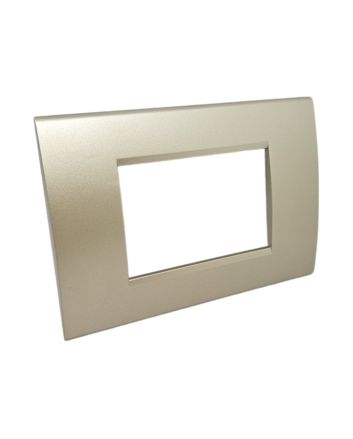 Placca 3 Posti Oro Compatibile Living Light TOT-8003-13 - Tot Electric