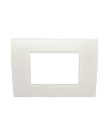 Placca 3 Posti Bianca Compatibile Living Light - Tot Electric