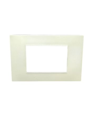 Placca 3 Posti Bianca M-6003-1 Compatibile Vimar Plana - Tot Electric