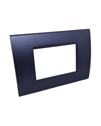 Placca 3 Posti Blu Navy Compatibile Living Light - Tot Electric