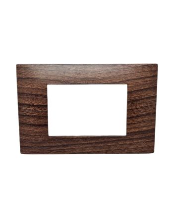 Placca 3 Posti Ciliegio Compatibile Vimar Plana - Tot Electric