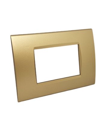 Placca 3 Posti Sabbia Compatibile Living Light - Tot Electric