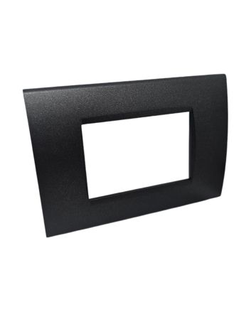 Placca 3 Posti Nera TOT-M-8003-T-2 per BTicino Matix Compatibile