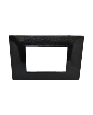 Placca 3 Posti Nera M-6003-2 Compatibile Vimar Plana - Tot Electric