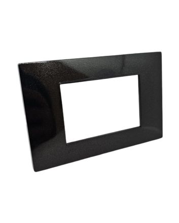 Placca 3 Posti Nera M-6003-2 Compatibile Vimar Plana - Tot Electric