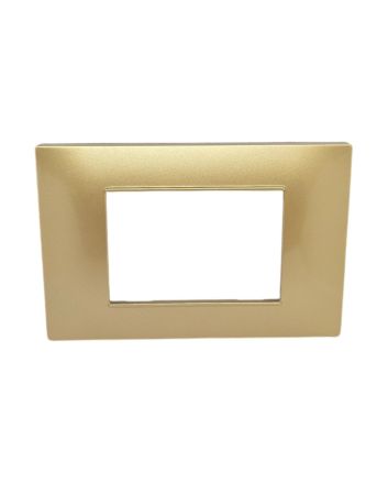 Placca 3 Posti Oro M-6003-12 Compatibile Vimar Plana - Tot Electric