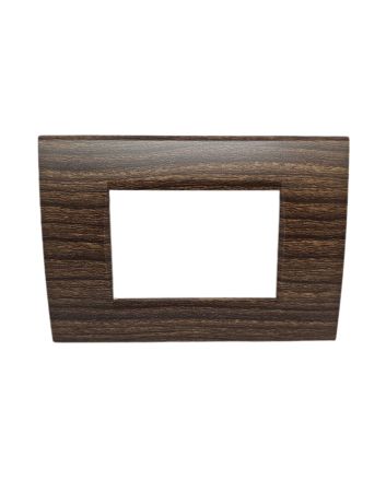 Placca 3 Posti Ciliegio Compatibile Living Light - Tot Electric