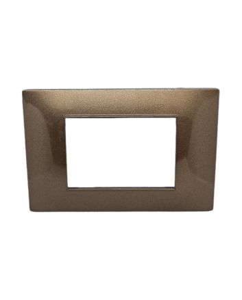 Placca 3 Posti Rame M-6003-14 Compatibile Vimar Plana - Tot Electric