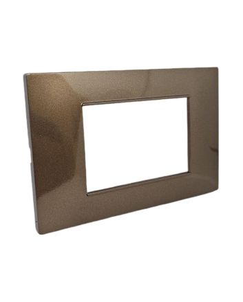 Placca 3 Posti Rame M-6003-14 Compatibile Vimar Plana - Tot Electric