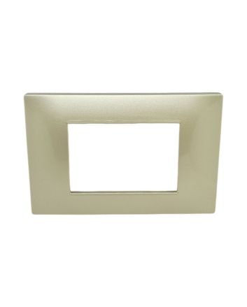 Placca 3 Posti Sabbia M-6003-11 Compatibile Vimar Plana - Tot Electric