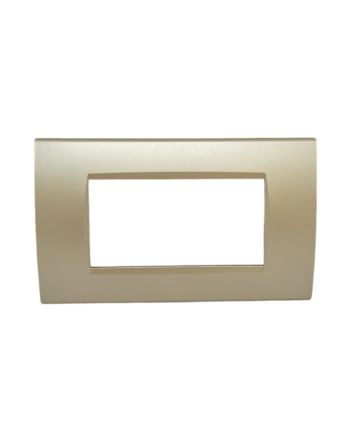 Placca 4 Posti Color Oro Compatibile Living Light - Tot Electric