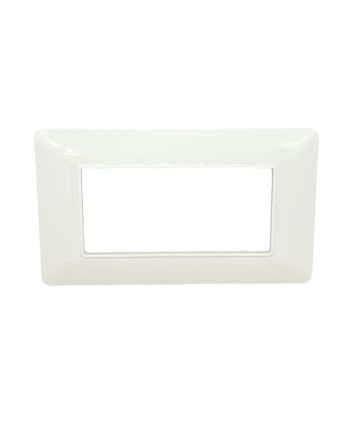 Placca 4 Posti Bianca TOT-M8004-1 Compatibile Matix - Tot Electric