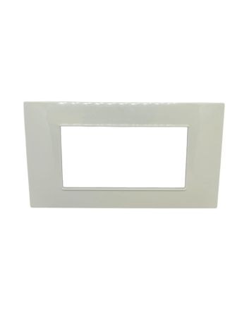 Placca 4 Posti Bianca M-6004-1 Compatibile Vimar Plana - Tot Electric