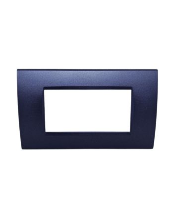 Placca 4 Posti Blu Navy Compatibile Living Light - Tot Electric