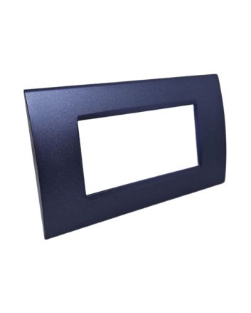 Placca 4 Posti Blu Navy Compatibile Living Light - Tot Electric