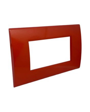 Placca 4 Posti Corallo Compatibile Living Light - Tot Electric