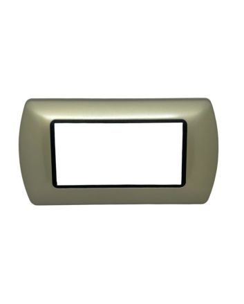 Placca Metallo 4 Posti Champagne Compatibile Living International