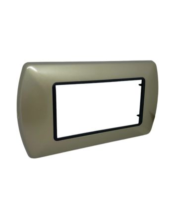 Placca Metallo 4 Posti Champagne Compatibile Living International