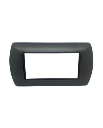 Placca 4 Posti Metallo Antracite Tot Electric