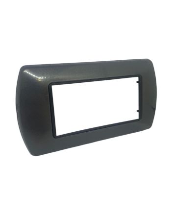 Placca 4 Posti Metallo Antracite Tot Electric